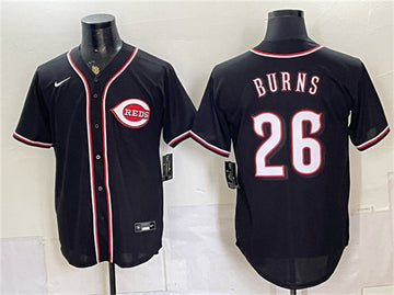 Chase Burns Cincinnati Reds black Fashion jersey