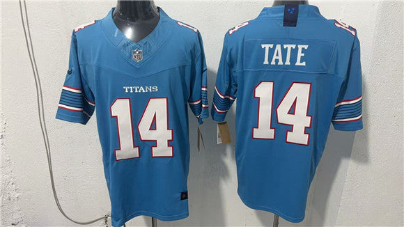Carnell Tate Tennessee Titans blue Vapor jersey