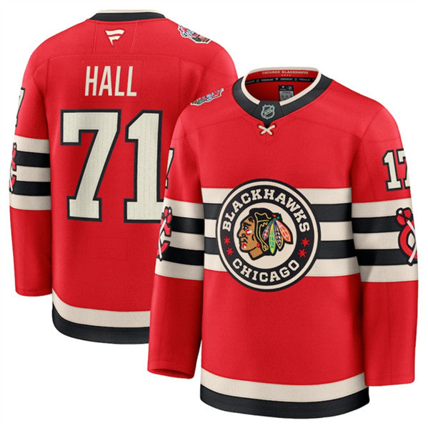 Taylor Hall Chicago Blackhawks red Winter Classic jersey