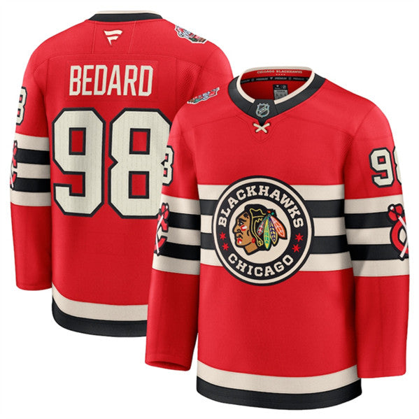 Connor Bedard Chicago Blackhawks red Winter Classic jersey
