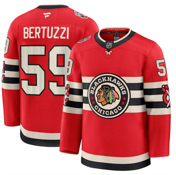 Tyler Bertuzzi Chicago Blackhawks red Winter Classic jersey