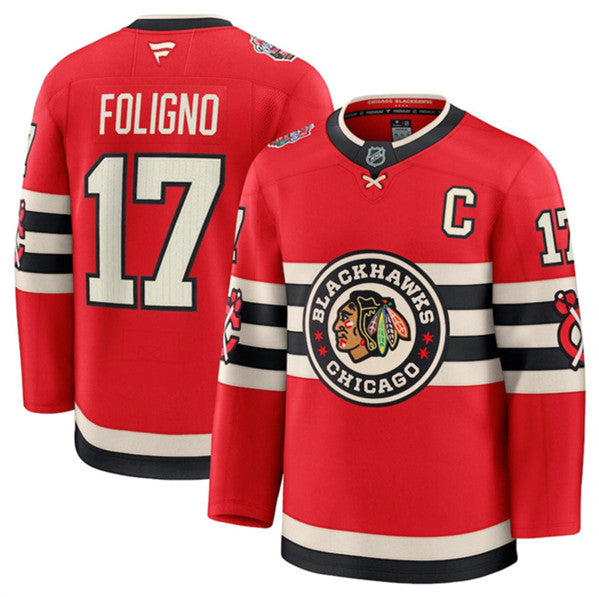 Nick Foligno Chicago Blackhawks red Winter Classic jersey