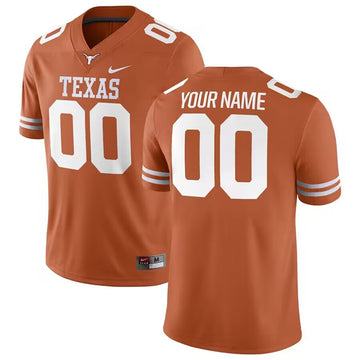 Custom Texas Longhorns orange Game jersey