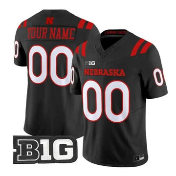 Custom Nebraska Cornhuskers black Vapor jersey