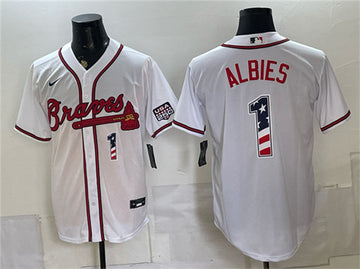 Ozzie Albies Atlanta Braves white Home jersey