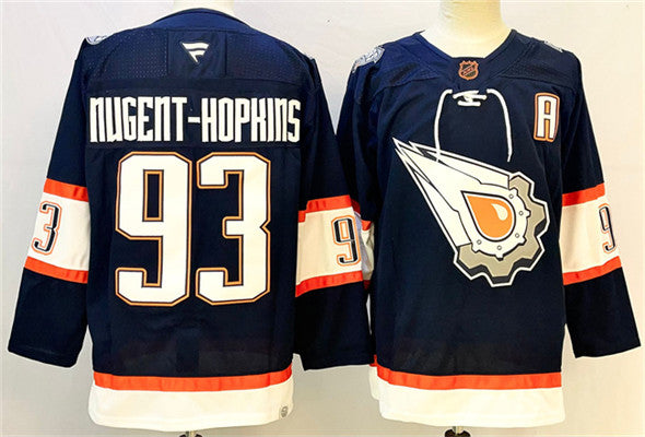 Ryan Nugent-Hopkins Edmonton Oilers navy Reverse Retro jersey
