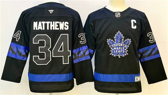 Auston Matthews Toronto Maple Leafs black Alternate jersey