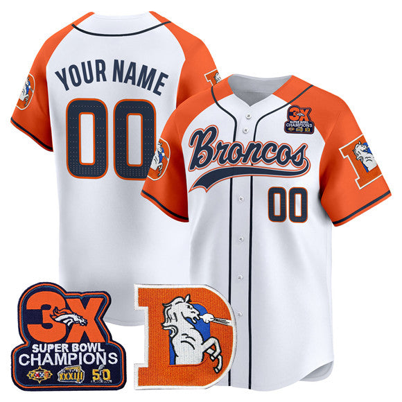 Custom Denver Broncos orange Vapor jersey