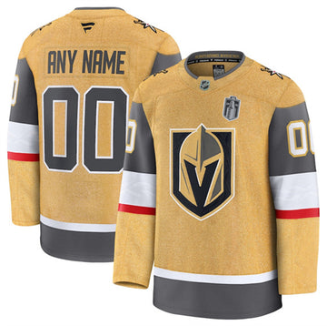 Custom Vegas Golden Knights gold Home jersey