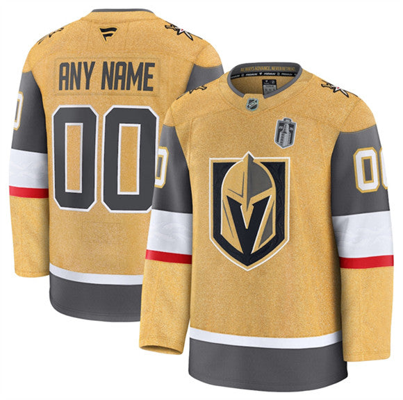 Custom Vegas Golden Knights gold Home jersey