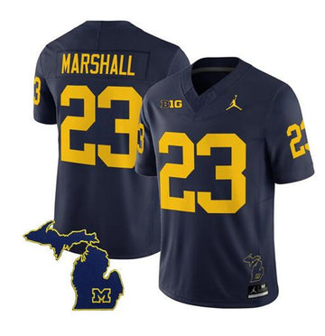 Jordan Marshall Michigan Wolverines navy Vapor jersey