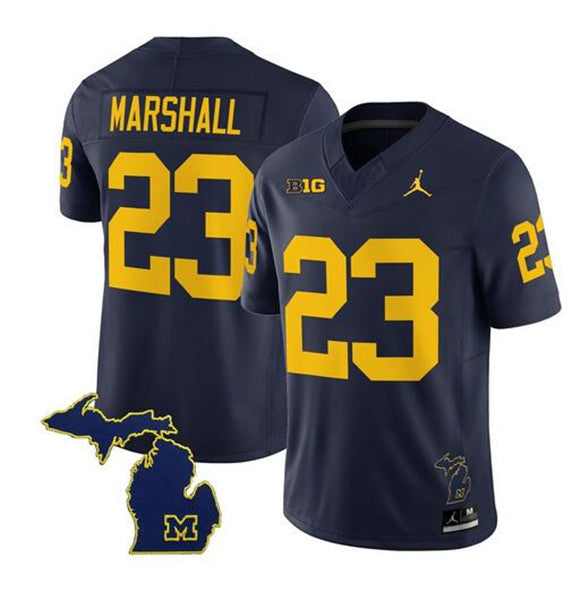 Jordan Marshall Michigan Wolverines navy Vapor jersey