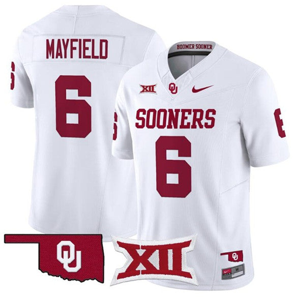 Baker Mayfield Oklahoma Sooners white jersey