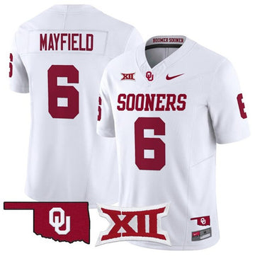 Baker Mayfield Oklahoma Sooners white jersey