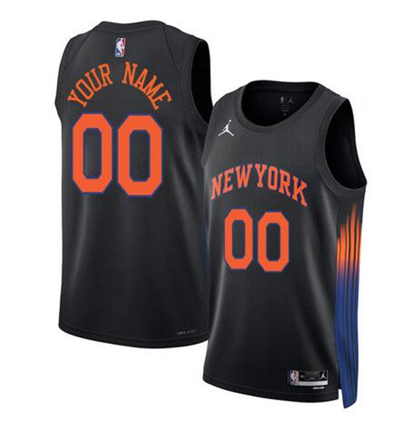 Custom New York Knicks black jersey