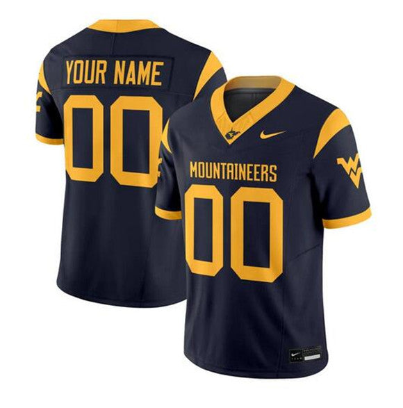 Custom West Virginia Mountaineers navy jersey