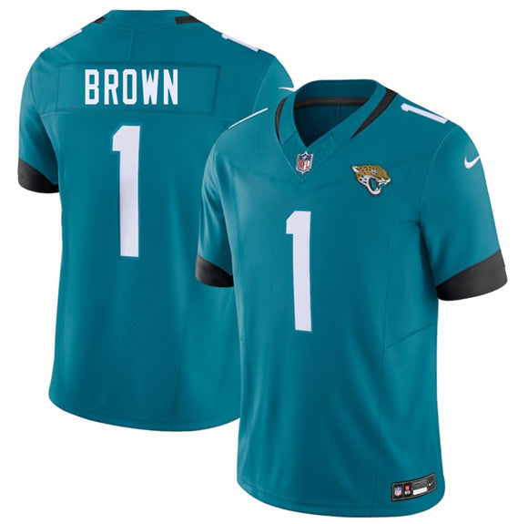 Montaric Brown Jacksonville Jaguars teal Vapor jersey