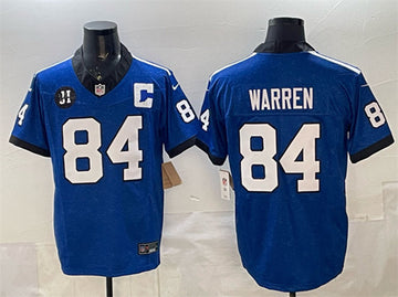 Tyler Warren Indianapolis Colts blue Vapor jersey