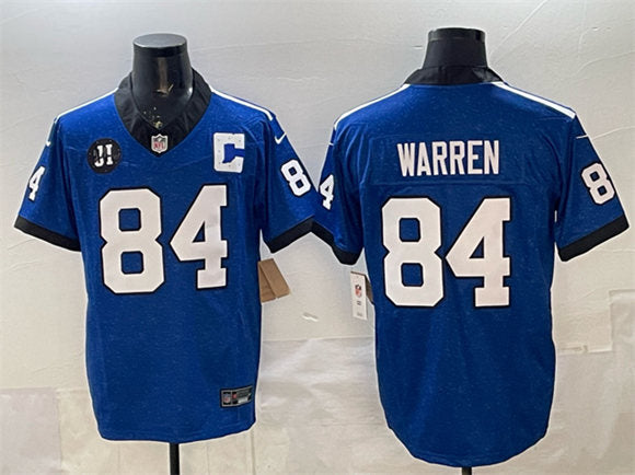 Tyler Warren Indianapolis Colts blue Vapor jersey