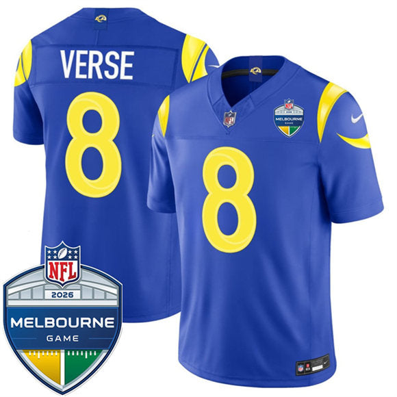 Jared Verse Los Angeles Rams royal Vapor jersey