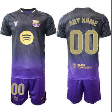 Custom Barcelona purple Away jersey