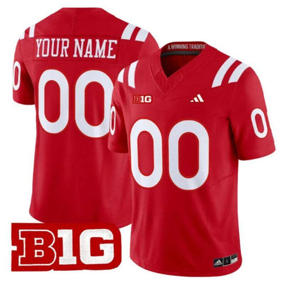 Custom Nebraska Cornhuskers scarlet Vapor jersey